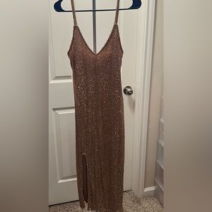 Gold glitter dress